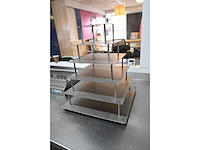 6-delige rvs bruidstaart etagiére - afbeelding 3 van  3