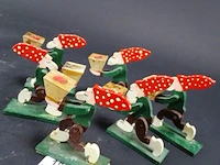 6 houten kabouters als kandelaar - afbeelding 2 van  5