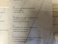 6 kaart met drie eierdopjes met 3 lepeltjes kunststof - afbeelding 9 van  9