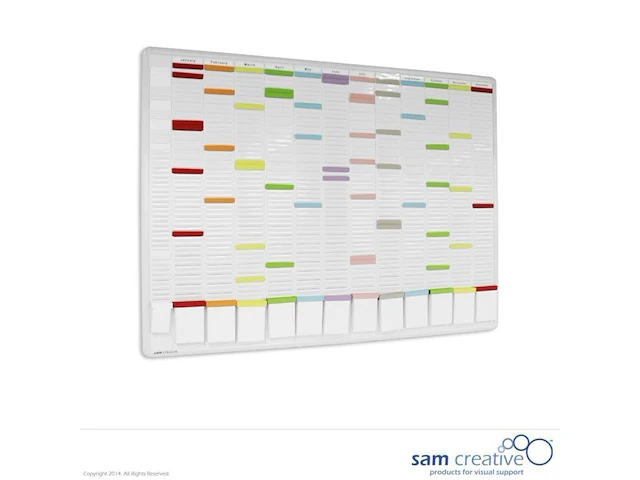 6 kaartplanner jaar 13-kolom 50 sleuven 90x124 cm sam creative, pbkpk000008 - afbeelding 1 van  3