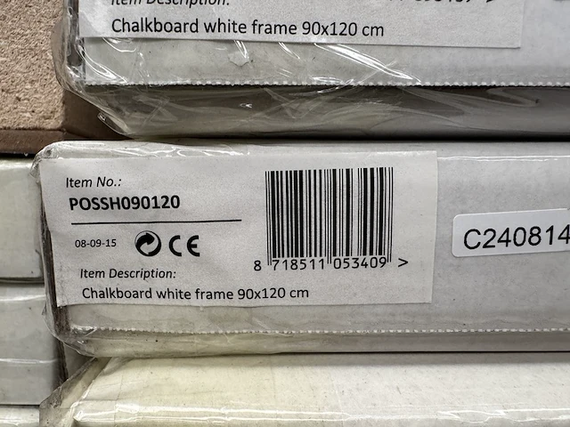 6 krijtbord magnetisch witte lijst 90x120 cm sam creative, possh090120 - afbeelding 3 van  4