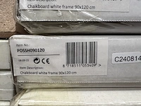 6 krijtbord magnetisch witte lijst 90x120 cm sam creative, possh090120 - afbeelding 3 van  4
