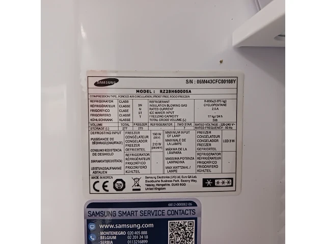 6 laden vriezer no frost samsung, rz28h6000sa - afbeelding 9 van  10