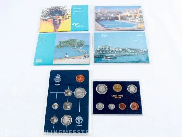 6 muntsets aruba en nederland , 1980-2004 - afbeelding 1 van  10