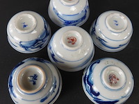 6 oosters porseleinen kommetjes - afbeelding 3 van  3