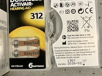 6 pakjes duracell gehoorapparaat batterijen met 6 stuks bruin 312 - afbeelding 2 van  5