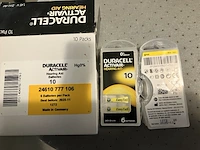 6 pakjes duracell gehoorapparaat batterijen met 6 stuks geel - afbeelding 1 van  5