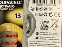 6 pakjes duracell gehoorapparaat batterijen met 6 stuks oranje - afbeelding 3 van  5