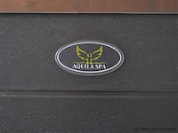 6 persoons outdoor spa met waterjets 230x230cm - bruin / zwarte zijkant incl. wifi - afbeelding 2 van  22