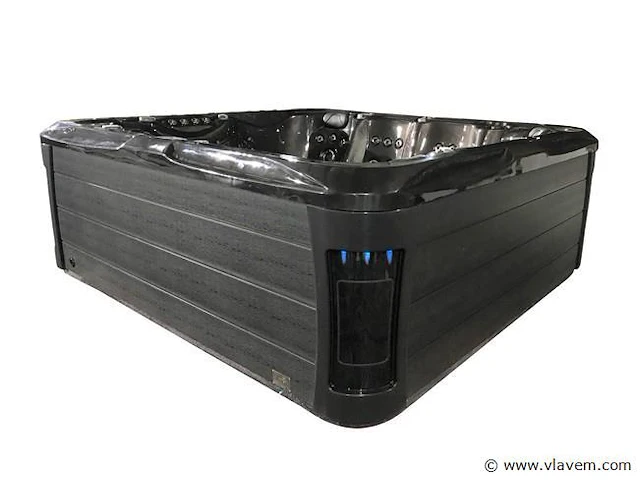6 persoons outdoor spa met waterjets 230x230cm - bruin / zwarte zijkant incl. wifi - afbeelding 21 van  22