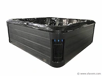 6 persoons outdoor spa met waterjets 230x230cm - bruin / zwarte zijkant incl. wifi - afbeelding 21 van  22