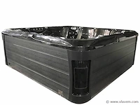 6 persoons outdoor spa met waterjets 230x230cm - bruin / zwarte zijkant incl. wifi - afbeelding 22 van  22