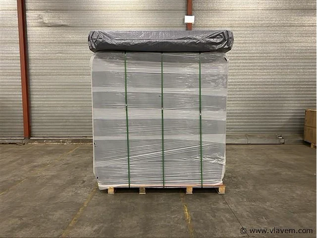 6 persoons outdoor spa met waterjets 230x230cm - wit / zwarte zijkant incl. wifi - afbeelding 6 van  17