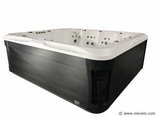 6 persoons outdoor spa met waterjets 230x230cm - wit / zwarte zijkant incl. wifi - afbeelding 11 van  17