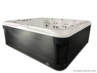6 persoons outdoor spa met waterjets 230x230cm - wit / zwarte zijkant incl. wifi - afbeelding 11 van  17
