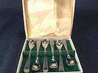 6 sola verzilverde lepel in originele cassette - afbeelding 1 van  5