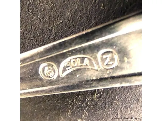 6 sola verzilverde lepel in originele cassette - afbeelding 3 van  5