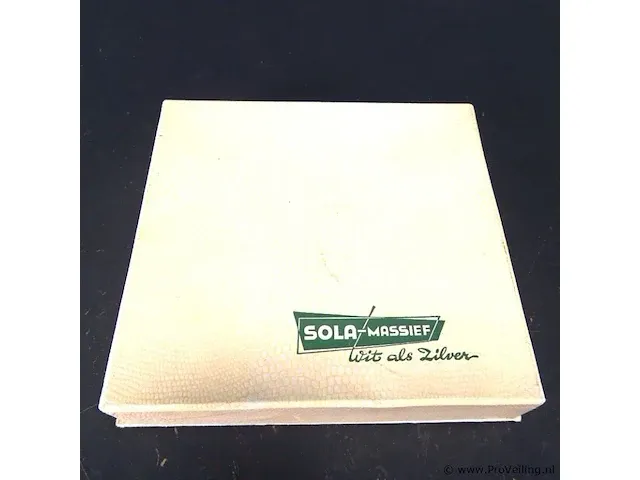 6 sola verzilverde lepel in originele cassette - afbeelding 5 van  5
