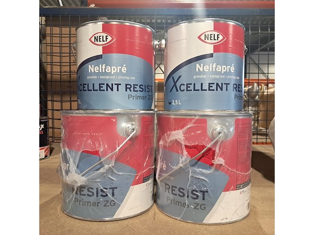 6 x 2,5 liter grondverf primer zg, nelf, nelfapré, wit - afbeelding 1 van  2
