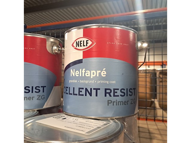 6 x 2,5 liter grondverf primer zg, nelf, nelfapré, wit - afbeelding 2 van  2
