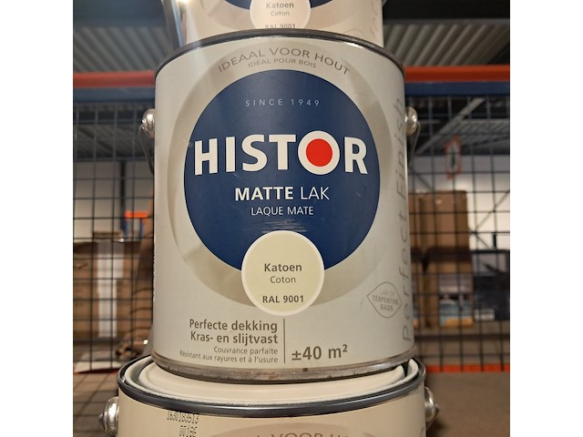 6 x 2,5 liter matte lak, histor, ral 9001 - afbeelding 2 van  2