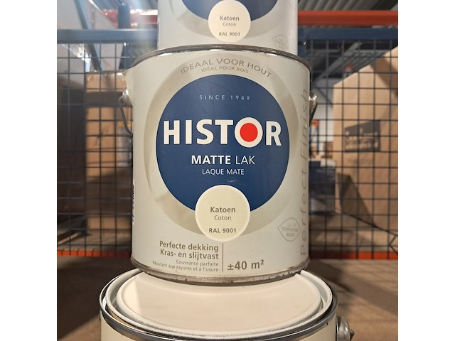 6 x 2,5 liter matte lak, histor, ral 9001 - afbeelding 2 van  2