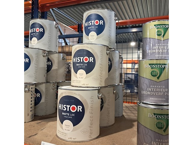 6 x 2,5 liter matte lak, histor, ral 9001 - afbeelding 1 van  2