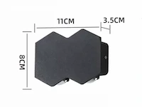 6 x bidirectionele led wandlamp – 4w – 3500k – ip54 – zwart – sw-51-2 - afbeelding 3 van  4