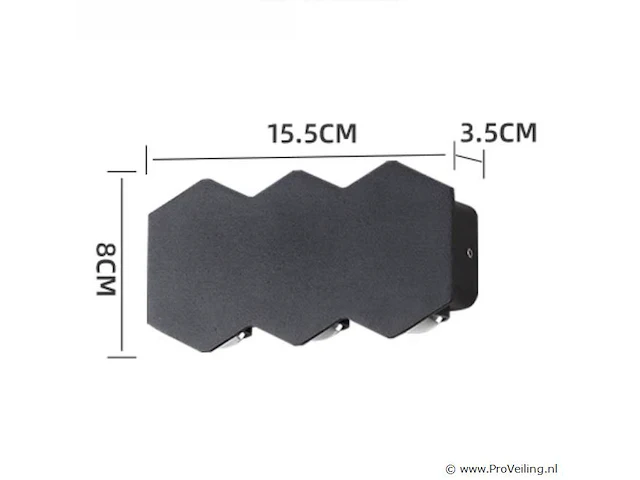 6 x bidirectionele led wandlamp – 6w – 3500k – ip54 – zwart – sw-51-3 - afbeelding 3 van  5
