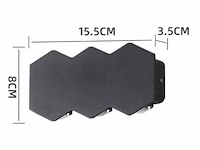 6 x bidirectionele led wandlamp – 6w – 3500k – ip54 – zwart – sw-51-3 - afbeelding 3 van  5