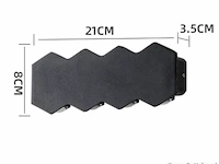 6 x bidirectionele led wandlamp – 8w – 3500k – ip54 – zwart – sw-51-4 - afbeelding 3 van  5