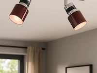 6 x dubbele plafondspot – hl7152 – g9 – 2 x 40w max – rood - afbeelding 1 van  3