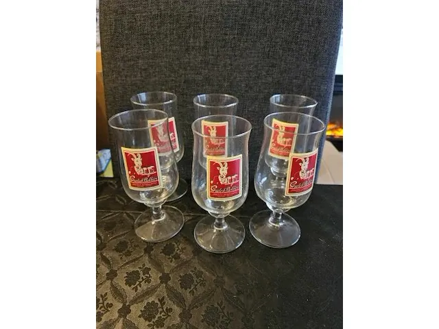6 x glas grolsch bokbier. - afbeelding 1 van  3