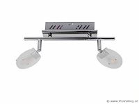 6 x led plafondlamp – 2 spots – hl7162l – 2 x 5w max – 4000k – neutraal wit – zilver - afbeelding 4 van  4