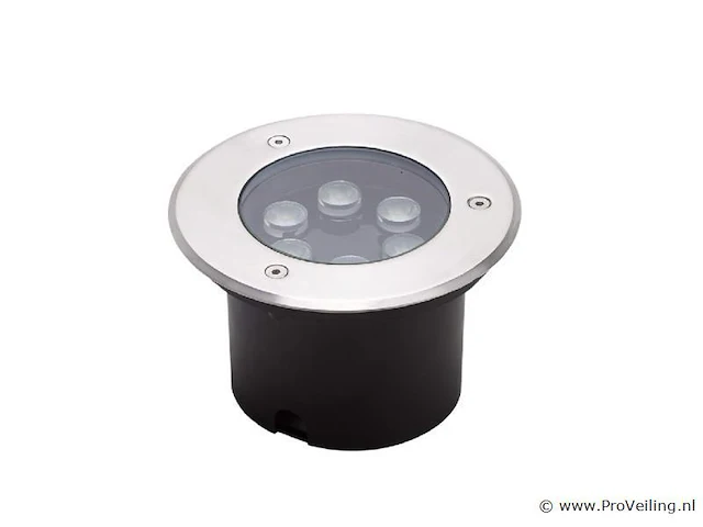 6 x led ronde grondspot 6w – 600 lm – ip65 waterdicht – rvs – buiten (azur-6) - afbeelding 3 van  4