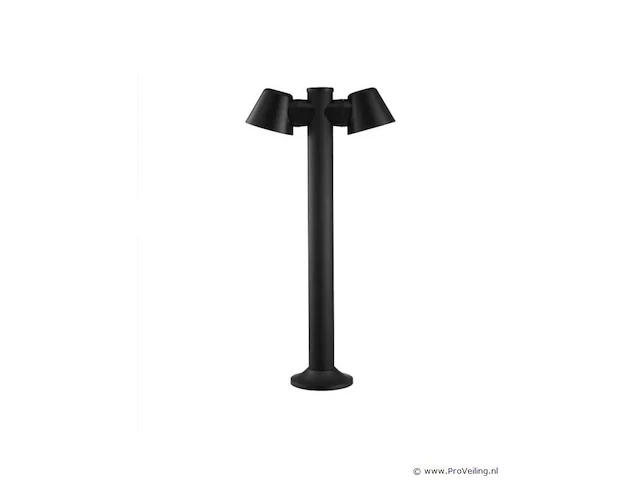 6 x led tuinlamp – 2 x gu10 roterend – 60 cm – ip54 waterdicht – zwart (sla-34) - afbeelding 2 van  5