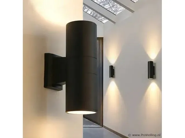 6 x led wandlamp - bidirectioneel - cylinder (sw-2302-2e) - e27 - afbeelding 1 van  4