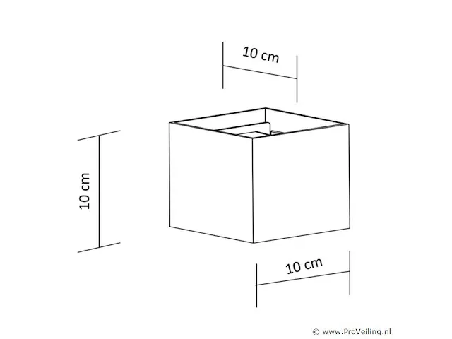 6 x led wandlamp - bidirectioneel - kubus (sw-2312-2) - 10w (wit) - afbeelding 4 van  5
