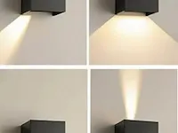 6 x led wandlamp - bidirectioneel - kubus (sw-2312-2) - 10w (zwart)