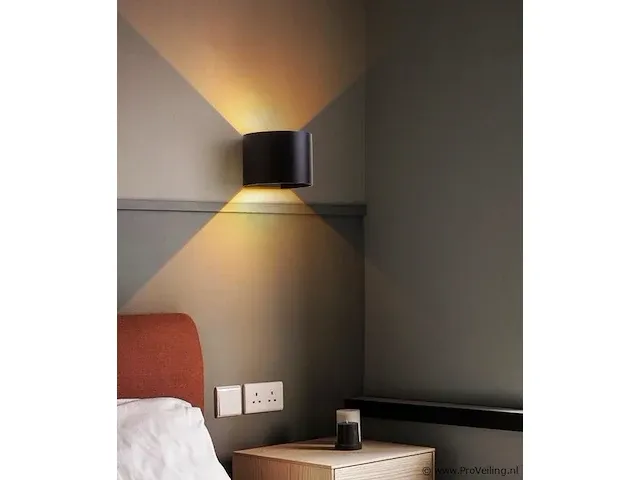 6 x led wandlamp - bidirectioneel - rond (sw-2313) - 10w - afbeelding 2 van  4