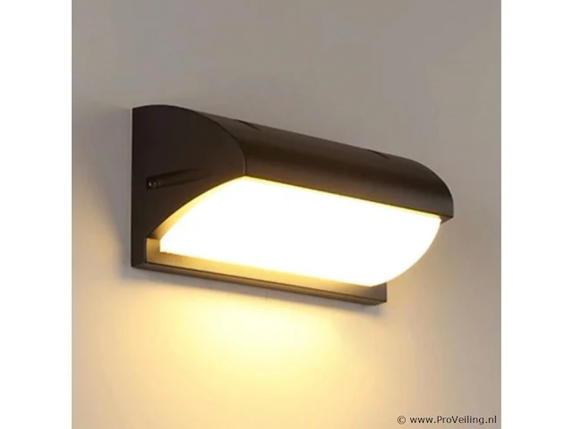 6 x led wandlamp 12w – 3500k neutraal wit – zwart – ip54 (saw-05) - afbeelding 2 van  4