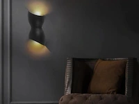 6 x led wandlamp torsvorm – 2 x 5w – 3500k neutraal wit – zwart – ip54 (sw-159) - afbeelding 4 van  4