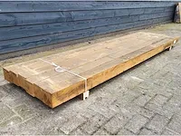 6 x rustieke eiken palen 120 x 120mm lengte 300 cm