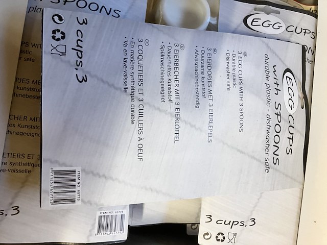 6 x set eierdopa 3 met 3 lepeltjes - afbeelding 4 van  7