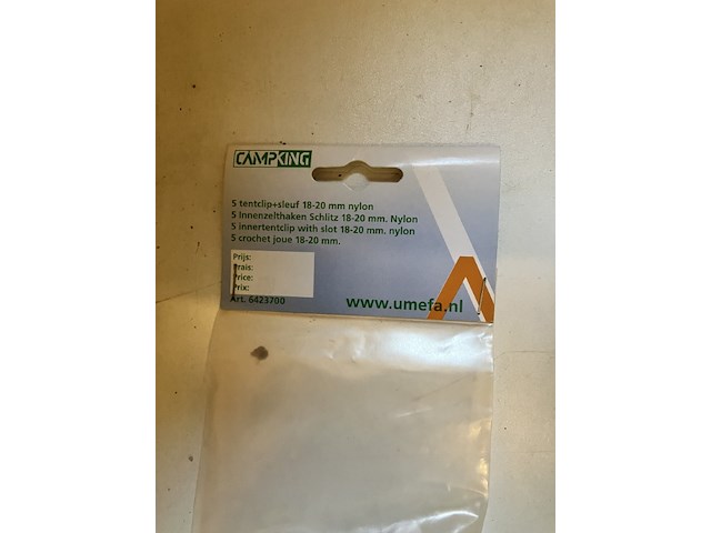 6 x zakje met 5 tentclips met sleuf - afbeelding 4 van  7