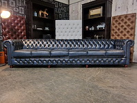 6-zits bank chesterfield, brighton, blauw - afbeelding 1 van  6