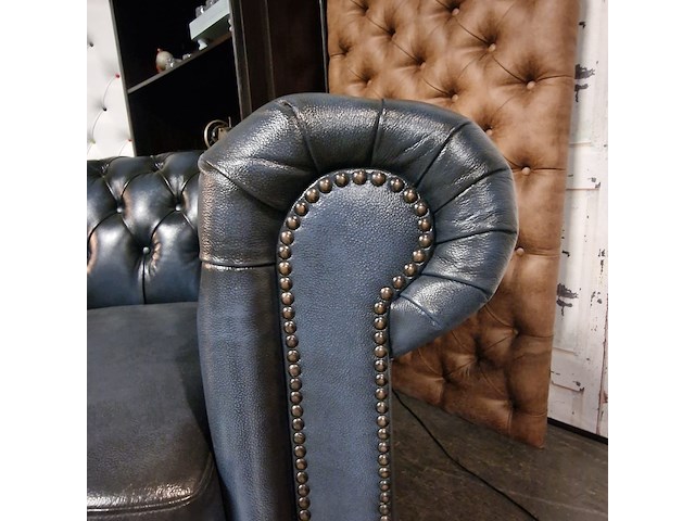 6-zits bank chesterfield, brighton, blauw - afbeelding 4 van  6