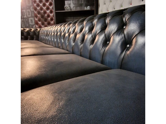 6-zits bank chesterfield, brighton, blauw - afbeelding 6 van  6