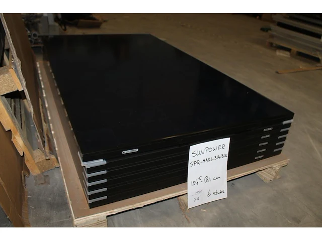6 zonnepanelen sunpower spr-max3-314 black. afmeting 104 x 181,5 cm. - afbeelding 2 van  3