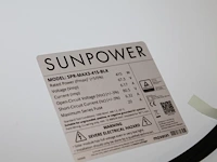 6 zonnepanelen sunpower spr-max3-314 black. afmeting 104 x 181,5 cm. - afbeelding 3 van  3